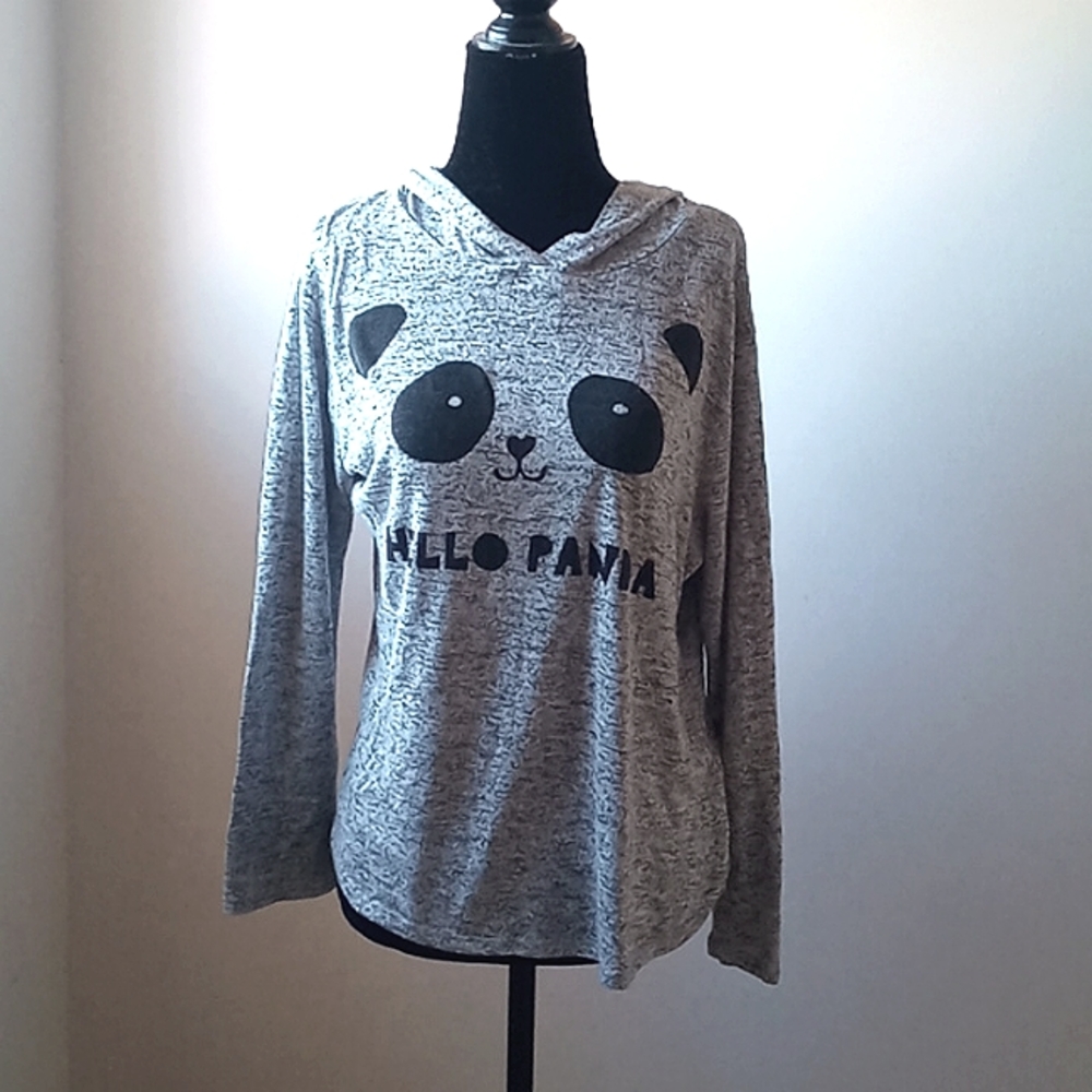 Cozy panda hoodie top